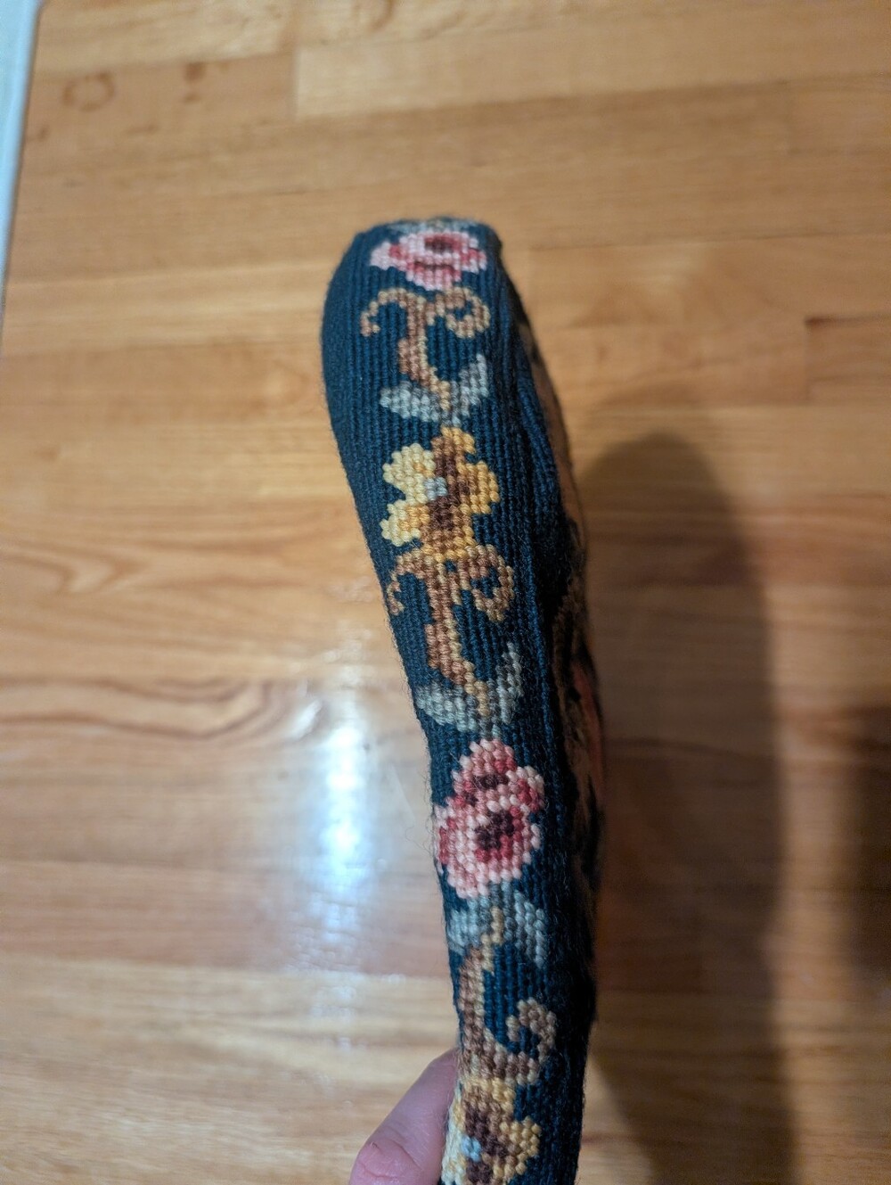 Retro Floral Needlepoint Purse - Picture 3 of 6